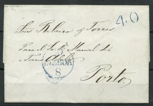 Letter Lisbon to Porto 1844 Rare - Picture 1 of 2