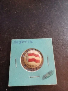 Austria Country Flag Flag Pin Back Button Vintage - Picture 1 of 2