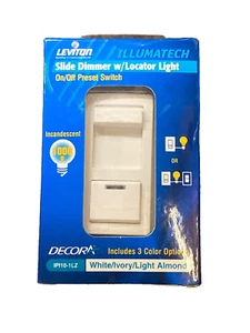 Leviton ILLUMATECH ~ IPI10-1LZ ~ Atenuador deslizante con luz localizadora ~ - Imagen 1 de 4