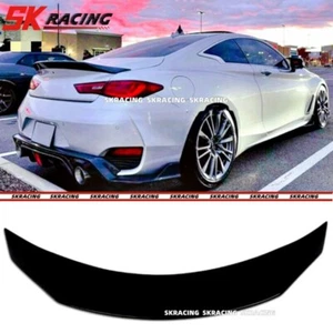 For 2013-16 17-22 Infiniti Q60 DuckBill Glossy black Rear Trunk Lip Spoiler Wing - Picture 1 of 3