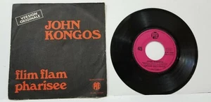 John Kongos FLIM FLAM PHARISEE Vtg 1970s French Euro Press 45 Record - Picture 1 of 4