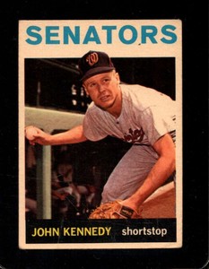 1964 TOPPS #203 JOHN KENNEDY GOOD+ (RC) SENATORS NICELY CENTERED *X41746