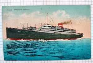 Triest - Motorschiff Saturnia - alte Postkarte  - Bild 1 von 2