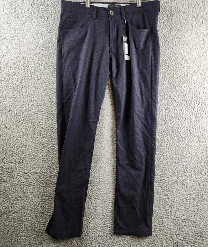 The Men's Store at Bloomingdale's Flannel Tailored Fit Pants Men's 32Wx32L Navy - Image 1 of 4