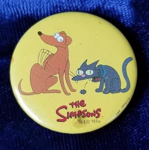 The Simpsons Dog Santas little helper and Cat Snowball II Pinback Button 1,25" D - Bild 1 von 4