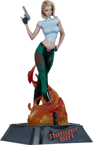 Danger Girl Abbey Chase premium format figure J.Scott Campbell Sideshow statue Cover