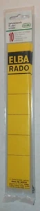 10 X ELBA ORDNER-RÜCKENSCHILD ELBA RADO KURZ -SCHMAL GELB SELBSTKLEBEND - Bild 1 von 1