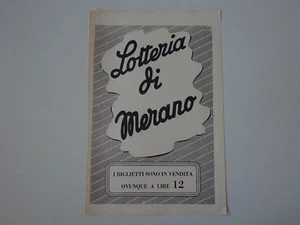 advertising Pubblicità 1943 LOTTERIA DI MERANO - Bild 1 von 1
