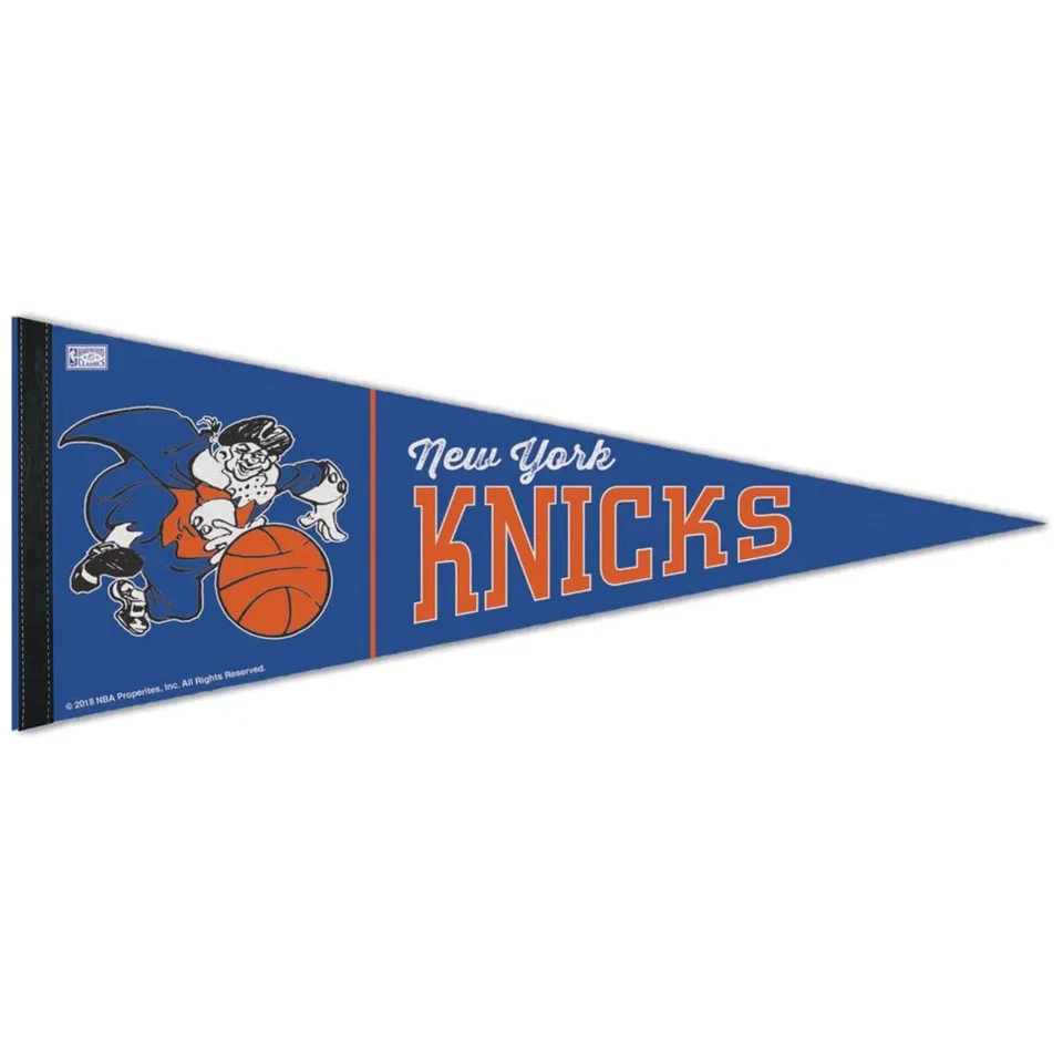 NEW YORK KNICKS HARDWOOD CLASSICS ROLL UP PREMIUM FELT PENNANT 12"x30" NEW 👀 - Image 1 of 1