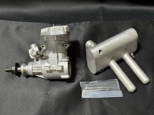 O.S. Engine Max 120AX Ring with High Volume Pitts Muffler New Made in Japan - Picture 1 of 14