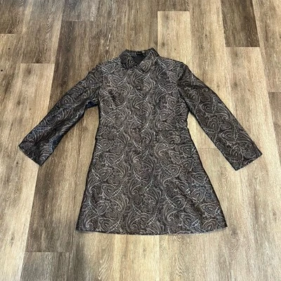 Jaqueta Blazer Vintage GEORGIOU STUDIO Feminina Tamanho 10 Casaco Paisley - Imagem 1 de 4