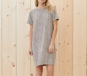 Vestido Camisa Túnica Jenni Kayne Estampado Leopardo Manga Corta Talla XLarge - Imagen 1 de 8