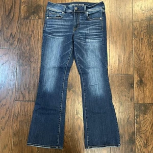 American Eagle Outfitters Damenjeans 12 blau Bootcut Super Stretch Denim Schlag - Bild 1 von 19