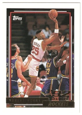 ROBERT HORRY 1992-93 TOPPS #308 - GOLD ROOKIE RC - HOUSTON ROCKETS - Image 1 of 2