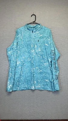 Camisa Cebo Plateada Para Hombres Grande Azul Cuarto Cremallera Pesca Manga Larga Malla Camuflada Foto 1 de 4