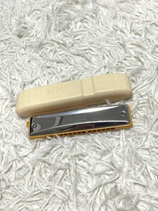 Yamaha YH-15SN Harmonica Yellow Metal Body w/ Plastic Case Used AAE - Picture 1 of 5