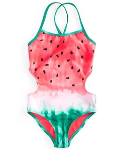 Breaking Waves Big Girls One-Piece Watermelon Swimsuit Size 16 - Picture 1 of 4