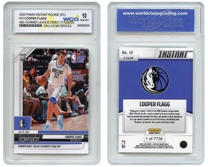 Tarjeta de novato Panini Cooper Flagg 2025 #10 debut de verano de la NBA Mavericks gema como nueva 10 - Imagen 1 de 4