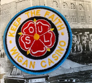 NORTHERN SOUL: WIGAN CASINO KTF - gestickter Aufnäher zum Aufbügeln - Bild 1 von 1