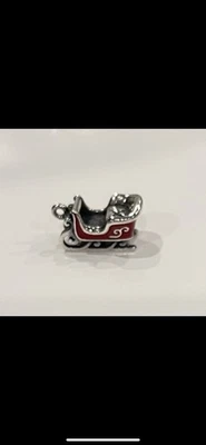 James Avery Retired Enamel Sterling Silver Sleigh Charm - Image 1 of 4