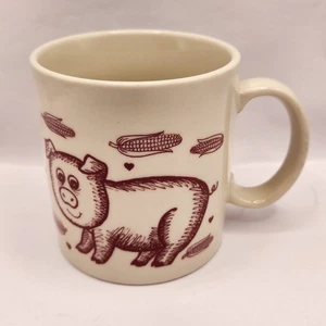 Schwein Kaffee Tee Becher Tasse Maiskolben Bauernhof Tier Liebe Oink  - Bild 1 von 9