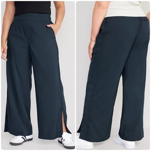 NEU Old Navy Active Stretchtech High Rise Wide Leg Hose Navy Wise XXL - Bild 1 von 12