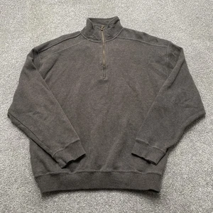 Tommy Bahama Sweater Mens Large Brown Quarter Zip Pullover 100% Cotton Casual - Picture 1 of 8