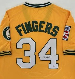 Rollie Fingers Signed Autographed Jersey Oakland Athletics Baseball HOF PSA/DNA - Picture 1 of 7