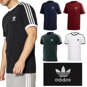 Adidas Men's Original Embroidered Trefoil 3 Stripe California T-Shirt - Picture 1 of 12