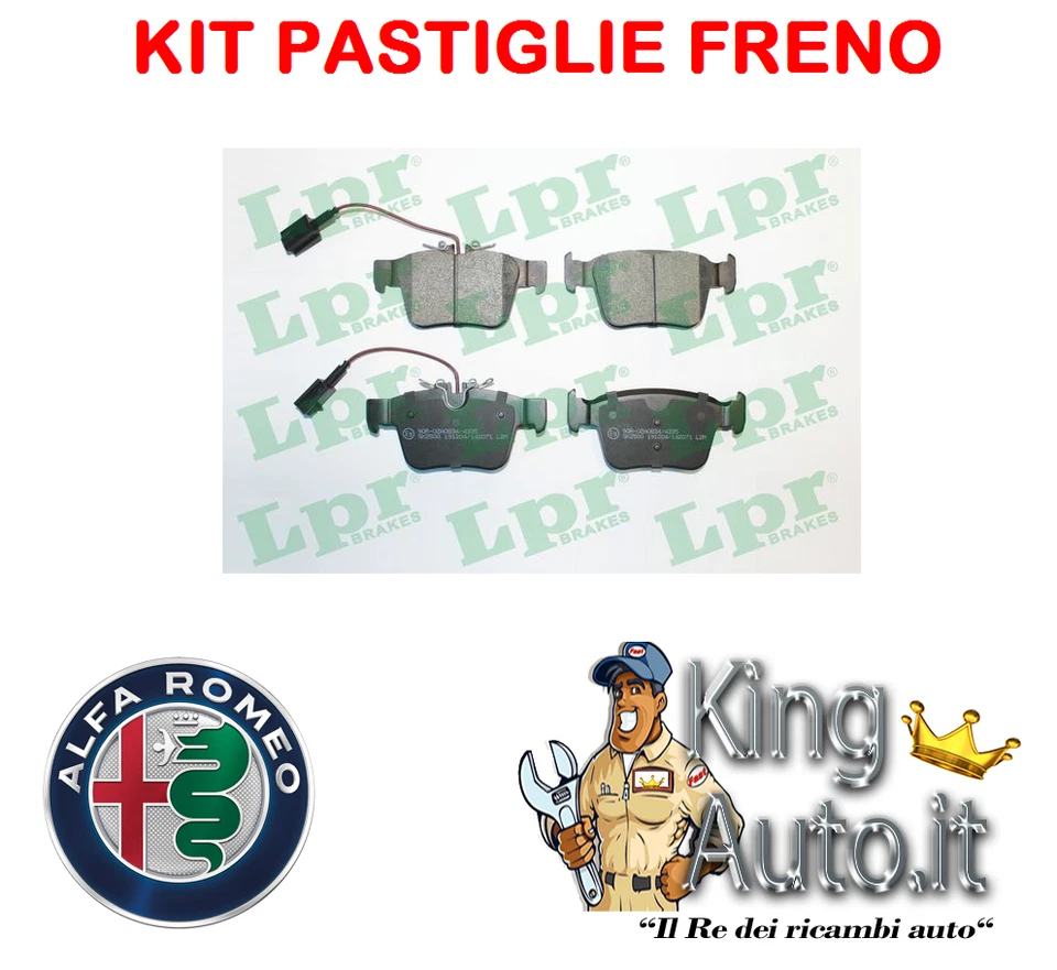 KIT PASTIGLIE FRENO POSTERIORI ALFA ROMEO GIULIA STELVIO 2.2 D DIESEL - Imagen 1 de 1