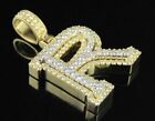 2Ct Round Cut Simulated Diamond Initial Letter R Pendant 14K Yellow Gold Plated