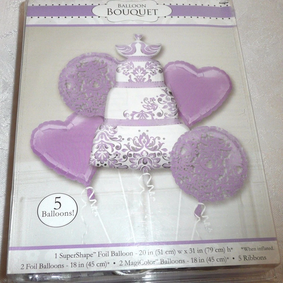 Anagrama PASTEL DE BODA PÚRPURA Ramo de Globos de Lámina 5 Globos Foto 1 de 1