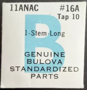 NOS NEW Genuine Bulova Cal. 11ANAC # 16A Long Winding Stem - Tap 10 - Watch Part - Picture 1 of 2