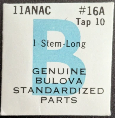 NOS NEW Genuine Bulova Cal. 11ANAC # 16A Long Winding Stem - Tap 10 - Watch Part - Image 1 of 2
