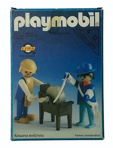 VINTAGE LYRA PLAYMOBIL 3L91 US OFFICER AND BLACKSMITH GREEK EXCLUSIVE NEW IN BOX - Picture 1 of 8
