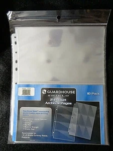 1 paquete de 10-2 páginas de cuadernos de vinilo de 8x5 bolsillos. Para moneda graduada, - Imagen 1 de 4