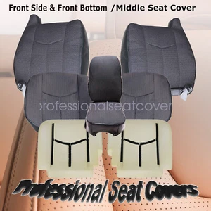 For 2003-2007 GMC Sierra 1500 2500 3500 Driver & Passenger Cloth Seat Cover 69C - Picture 1 of 210
