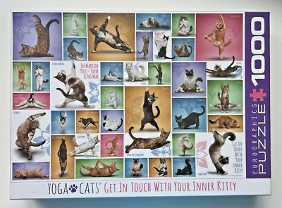 Eurographics YOGA CATS 1000 Piece Jigsaw Puzzle NEW SEALED - Image 1 of 3