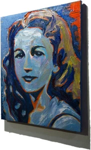 WOMAN PORTRAIT OIL█PAINTING GIRL█REALISM ART█SIGNED VINTAGE ORIGINAL REALIST█POP - Picture 1 of 21