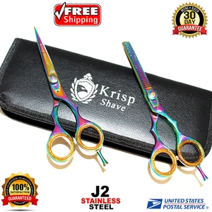 Salon Hair Cutting Thinning Scissors Kit Barber Shears Hairdressing Set Haircut - Picture 1 of 6
