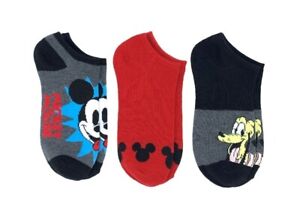 Disney Mickey Mouse Women's 3 Pairs No Show Socks Sz 4-10 Brand New w/Tag