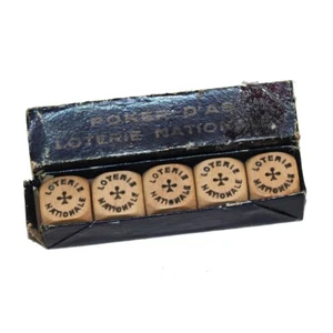 Ancien jeu de dés de Poker Loterie Nationale - Picture 1 of 5