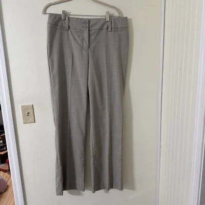 Pantalones de vestir Focus 2000 beige a cuadros para mujer talla 10 Foto 1 de 4
