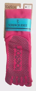 ToeSox Full Toe Scrunch Knie Grip Socken für Yoga Pilates Barre Fuschia Bio M - Bild 1 von 9
