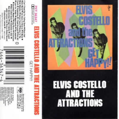 Elvis Costello & The Attractions – Get Happy!! 1980 Cassette Columbia - Image 1 of 4