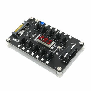 3/4Pin Fan PWM Fan Hub Controller with 3528 colorful flash LED and temperature - Picture 1 of 9