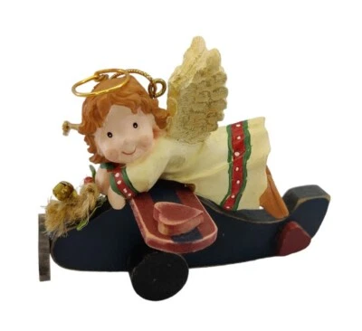 Figura de ángel en avión de resina adorno de piloto Foto 1 de 4
