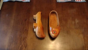 Rare Shoes, Unknown Origin Wooden with Etched Flower. See description - Picture 1 of 5