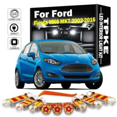 Kit de luces domo mapa interior bombillas LED Canbus para Ford Fiesta MK6 MK7 2002-2016 Foto 1 de 4
