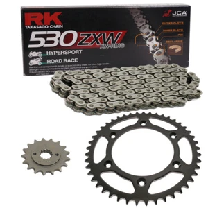 Chain Set Triumph Speed Triple 955 Efi 99-01 Chain RK 530 Zxw 108 Open 18/4 - Picture 1 of 4